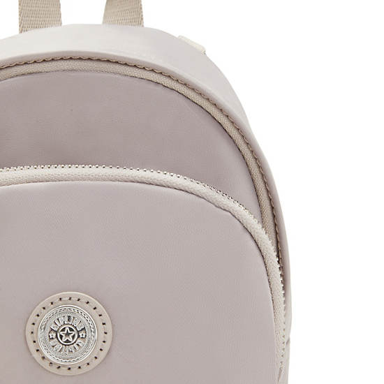 Kipling Delia Compact Metallic Convertible Sırt Çantaları Beyaz | TR 1656YX